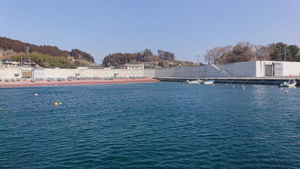広田漁港海側の風景