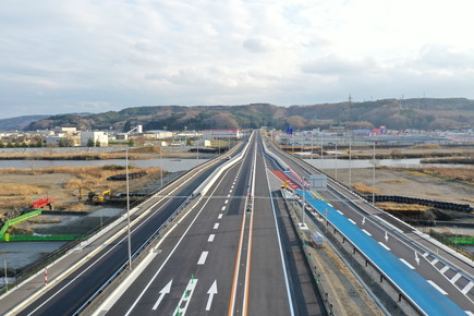久慈大橋上空より全景