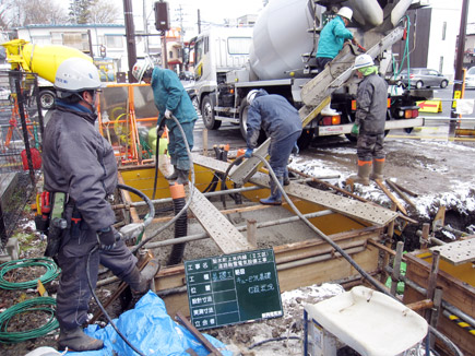 キュービクル基礎コン打設