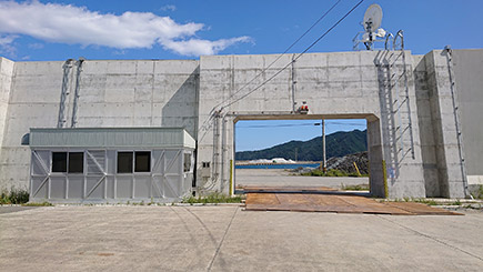 宮古藤原地区　陸閘　全景内陸側